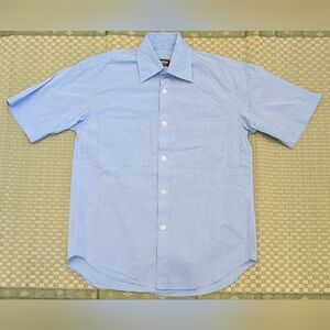Arpenteur Short Sleeve Stereo Overshirt Blue Men's Size Small Made in France
